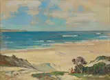 Walter Gilbert Wiles, Coastal Landscape, oil on board