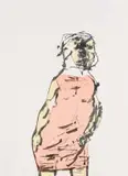 Robert Hodgins, Girl, colour lithograph on paper