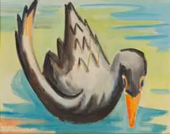 Maggie Laubser, Duck, watercolour on paper