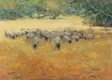 Walter Westbrook, Sheep Grazing, oil on canvas