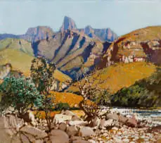 Robert Gwelo Goodman, The Drakensberg, Natal, oil on canvas