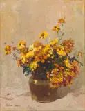 Adriaan Boshoff, Yellow Flowers in a Vase