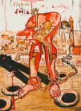 Blessing Ngobeni, Material Dream, lithograph on paper