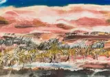Gordon Vorster, Wildebeest and Zebra Beneath Red Dunes