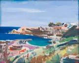 Gerhard Batha, Hermanus, Old Harbour, oil on canvas