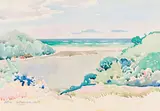 Walter Battiss, Umtamvuna Mouth Natal, watercolour on paper