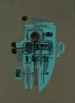 Abstract in Blue by Ernst de Jong, colour screenprint on paper, sold Oct 2022