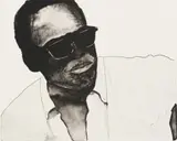 Sam Nhlengethwa, Miles Davis, chine collé and lithograph on paper