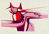 Anna Vorster, Reflecting Bright Red Against Stones, colour screenprint on paper