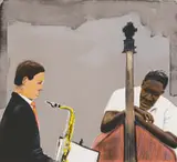 Then Take The First Solo by Sam Nhlengethwa, lithograph on paper, sold Oct 2022