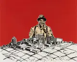 Senzo Shabangu, Life for Rent... & Red Ants, colour linocut on paper
