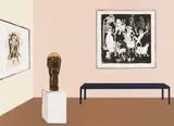 Tribute to Dumile Feni by Sam Nhlengethwa, lithograph on paper, sold Oct 2022
