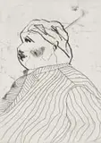 Robert Hodgins, New Suit, hardground etching and open bite on paper