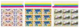Walter Battiss, Fook Stamps, three, photolithograph on perforated paper