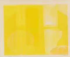 Lionel Abrams, Yellow Abstract, screenprint on paper