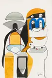 Sidney Goldblatt, Two Abstract Figures