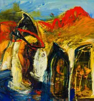 Philip Badenhorst, Captured, mixed media with collage on paper