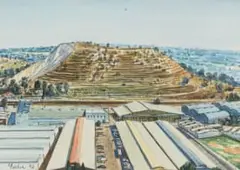 Carl Becker, Mine Dump West of Johannesburg CBD, watercolour on paper