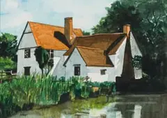 Weir Cottage by Denby Meyer, watercolour on paper, offered Oct 2022