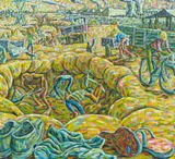 Lovemore Kambudzi, Mines, oil on canvas