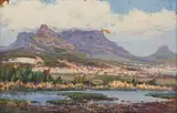 Table Mountain and Lion's Head by Hugo Naude, oil on board, offered Oct 2022