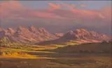 Tinus de Jongh, Dusk Landscape with Mountains