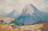 Willem Hermanus Coetzer, Landscape with Blue Mountains