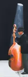 Sam Nhlengethwa, Solo, mixed media on canvas