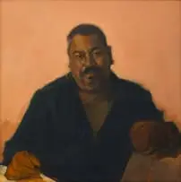 Portrait of a Man by Kerri-Jane Evans, oil on board, sold Oct 2022