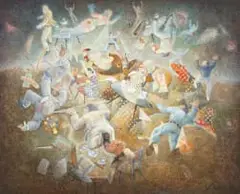 Seance by Hardy Botha, oil on canvas, sold Nov 2022