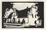 Groot Constantia (Nilant 22) by Jacobus Hendrik Pierneef, linocut on tissue paper, sold Nov 2022