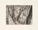 William Kentridge, Woods, drypoint etching on paper