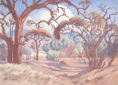 Jacobus Hendrik Pierneef, Bosveldbome (Bushveld Trees), oil on canvas