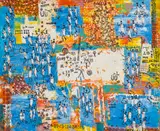 The Repast by Walter Battiss, oil on canvas, sold Nov 2022