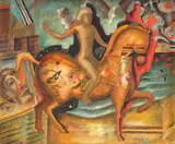 Alexis Preller, Die Ruiter (The Rider), oil on canvasboard