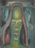 Alexis Preller, Black Eve, oil on canvas laid down on board