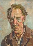 Self Portret (Self Portrait) by Gregoire Boonzaier, oil on board, sold Nov 2022