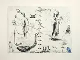 Deborah Bell, Vanity Notebook, two plates drypoint and chine collé on paper