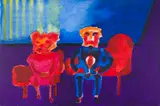 Robert Hodgins, In God we Trust, oil on canvas
