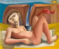 Harold Rubin, Saint Francis on the Beach, oil on canvas