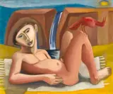 Harold Rubin, Saint Francis on the Beach, oil on canvas