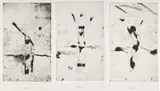 Robert Hodgins, The Third Hour: The Good Thief; The Third Hour: King of Jews; The Third Hour: The Bad Thief, three, etching on paper
