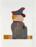 Sergeant Major by Robert Hodgins, colour lithograph on paper, sold Sep 2022