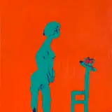 Robert Hodgins, Nude with Hat, oil on canvas