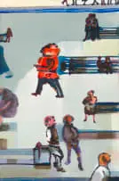 Robert Hodgins, Twenty Pedestrians, oil on canvas