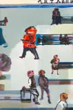 Robert Hodgins, Twenty Pedestrians, oil on canvas