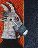 Colbert Mashile, Mohumi, oil on canvas