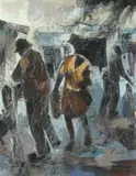 Welcome Koboka, Gathering Storm, 1968, acrylic on board