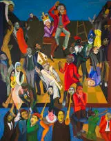 Richard Mudariki, The Last Judgement, oil on canvas