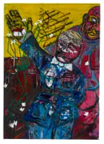 Cinga Samson, The Idea to Fool and Rule, acrylic on Fabriano paper